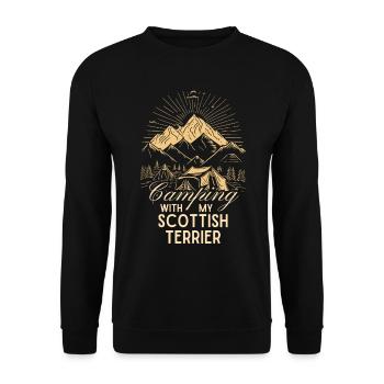 Scottish Terrier Camping - Unisex Sweatshirt - black - Front - Alina (178cm) & Michal (187cm)