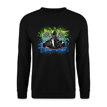 Go-Kart Motorsport Karts Garçons Enfants Kart Racing - Sweat-shirt Unisexe - noir - Devant - Alina (178cm) & Michal (187cm)