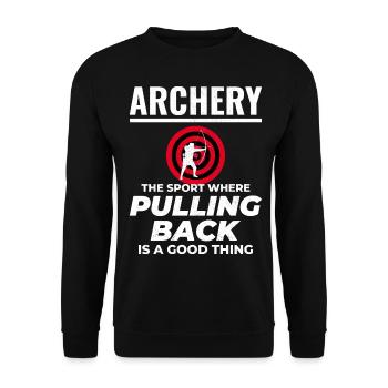 Tir à l’arc Cibles Archer Bullseye Tir Sport - Sweat-shirt Unisexe - noir - Devant - Alina (178cm) & Michal (187cm)