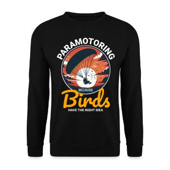 Paramotor Pilot Paramotoring Powered Paraglider - Unisex Sweatshirt - black - Front - Alina (178cm) & Michal (187cm)
