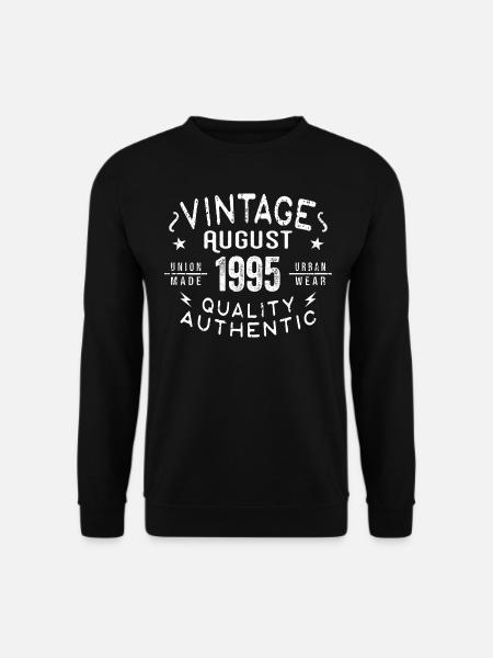 August 1995 Geburtstagsgeschenk August 1995 Retro - Unisex Pullover - Schwarz