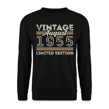 Août 1955 Légende depuis août 1955 Millésime 1955 - Sweat-shirt Unisexe - noir - Devant - Alina (178cm) & Michal (187cm)