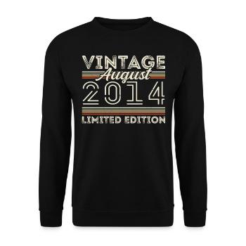 Août 2014 Légende depuis Août 2014 Millésime 2014 - Sweat-shirt Unisexe - noir - Devant - Alina (178cm) & Michal (187cm)