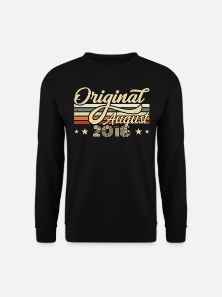 August 2016 Geburtstag August 2016 - Original 2016 - Unisex Pullover - Schwarz