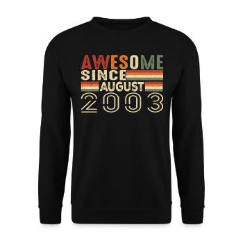 August 2003 Vintage Birthday Gift 21 Year Old - Unisex Sweatshirt - black - Front - Alina (178cm) & Michal (187cm)