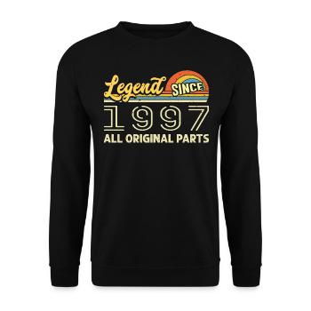 Legendary since 1997 Birthday 1997 Vintage 1997 - Unisex Sweatshirt - black - Front - Alina (178cm) & Michal (187cm)
