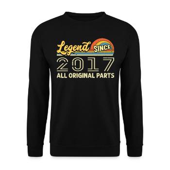 Légendaire depuis 2017 Anniversaire 2017 Millésime 2017 - Sweat-shirt Unisexe - noir - Devant - Alina (178cm) & Michal (187cm)
