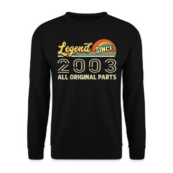 Legendary since 2003 Birthday 2003 Vintage 2003 - Unisex Sweatshirt - black - Front - Alina (178cm) & Michal (187cm)