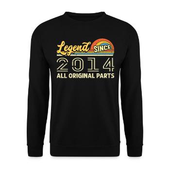 Légendaire depuis 2014 Anniversaire 2014 Millésime 2014 - Sweat-shirt Unisexe - noir - Devant - Alina (178cm) & Michal (187cm)