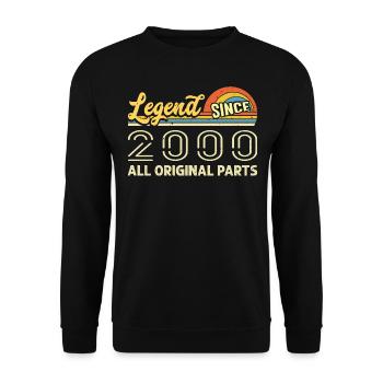 Legendary since 2000 Birthday 2000 Vintage 2000 - Unisex Sweatshirt - black - Front - Alina (178cm) & Michal (187cm)