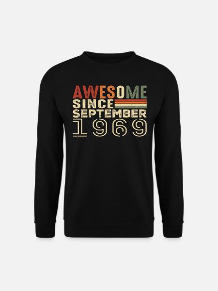 September 1969, Geburtstagsgeschenk September 1969 - Unisex Pullover - Schwarz