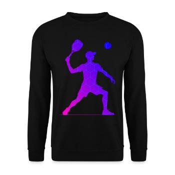 Pickleball Racquetball Men's Pickleball Games - Unisex Sweatshirt - black - Front - Alina (178cm) & Michal (187cm)