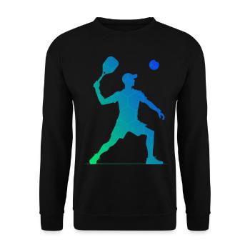 Men's Women's Racquetball Play Racquetball - Unisex Sweatshirt - black - Front - Alina (178cm) & Michal (187cm)