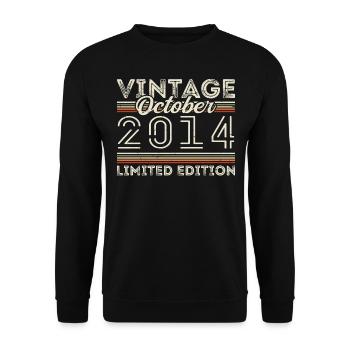Octobre 2014 Geburtstag Octobre 2014 Cadeau d’anniversaire - Sweat-shirt Unisexe - noir - Devant - Alina (178cm) & Michal (187cm)