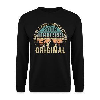 October 2009 Birthday Gift - October 2009 - Unisex Sweatshirt - black - Front - Alina (178cm) & Michal (187cm)