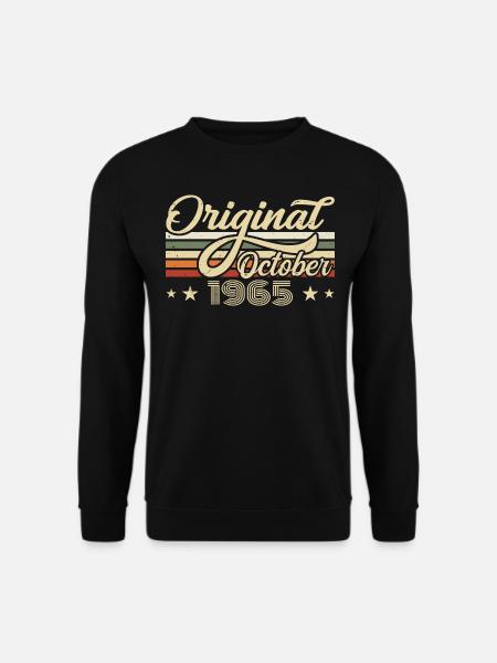 October 1965 Geburtstag im Oktober - Oktober 1965 - Unisex Pullover - Schwarz