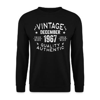 Dezember 1967 - Großartig seit Dezember 1967 - Unisex Pullover - Schwarz - Vorne - Alina (178cm) & Michal (187cm)