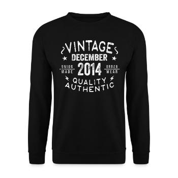 Décembre 2014 - Génial depuis décembre 2014 - Sweat-shirt Unisexe - noir - Devant - Alina (178cm) & Michal (187cm)