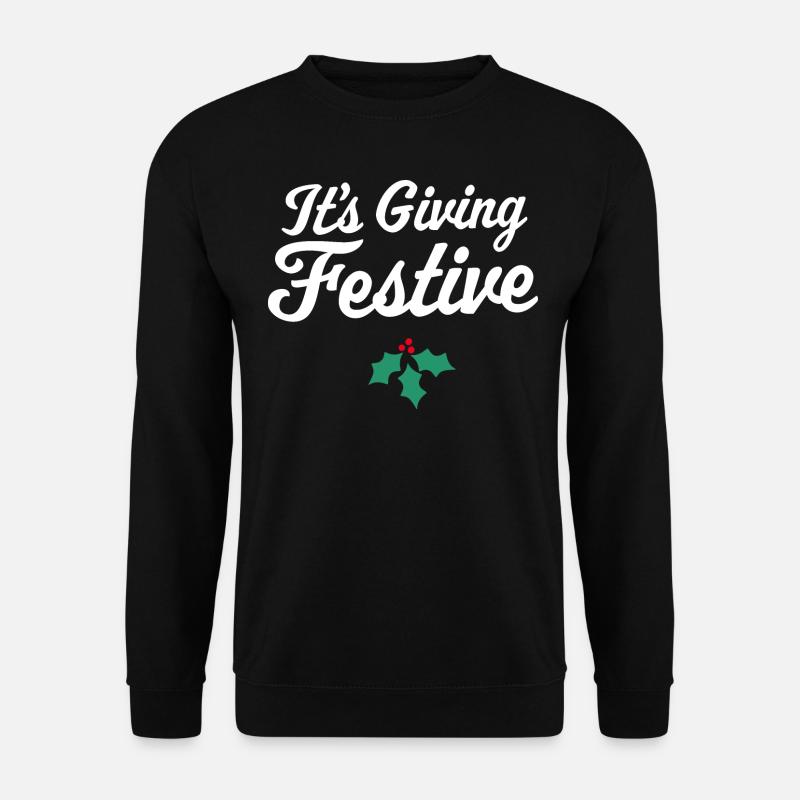 It's Giving Festive - Unisex Sweatshirt - black