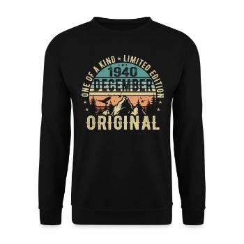 Légendes Anniversaire Décembre 1940 Naissance Cadeau - Sweat-shirt Unisexe - noir - Devant - Alina (178cm) & Michal (187cm)