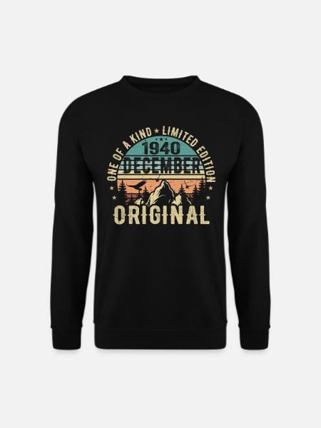 Legenden Geburtstag Dezember 1940 geboren Geschenk - Unisex Pullover - Schwarz