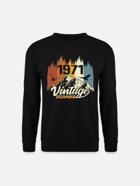 Geburtstagsgeschenk geboren im Dezember 1971 - Unisex Pullover - Schwarz