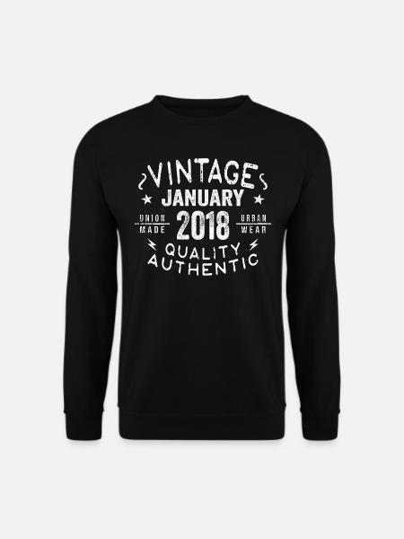 Birthday Gift 2018 - born in January 2018 - Unisex Sweatshirt - black