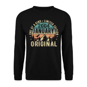 Birthday Gift January 2004 - January 2004 - Unisex Sweatshirt - black - Front - Alina (178cm) & Michal (187cm)