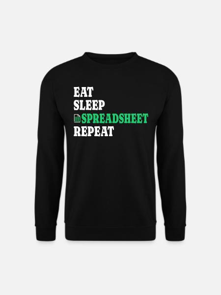 Insurance Actuary Analyst Spreadsheet - Unisex Sweatshirt - black