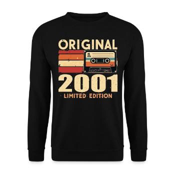 Geburtstag 2001 - Legendär Seit 2001 Geschenk 2001 - Unisex Pullover - Schwarz - Vorne - Alina (178cm) & Michal (187cm)