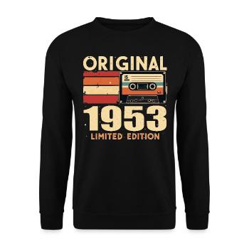 Geburtstag 1953 - Legendär Seit 1953 Geschenk 1953 - Unisex Pullover - Schwarz - Vorne - Alina (178cm) & Michal (187cm)