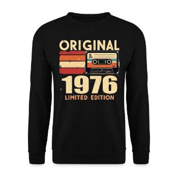 Geburtstag 1976 - Legendär Seit 1976 Geschenk 1976 - Unisex Pullover - Schwarz - Vorne - Alina (178cm) & Michal (187cm)