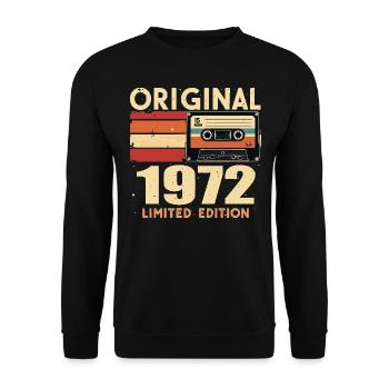 Geburtstag 1972 - Legendär Seit 1972 Geschenk 1972 - Unisex Pullover - Schwarz - Vorne - Alina (178cm) & Michal (187cm)