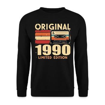 Birthday 1990 - Legendary since 1990 Gift 1990 - Unisex Sweatshirt - black - Front - Alina (178cm) & Michal (187cm)