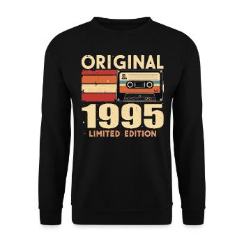 Birthday 1995 - Legendary since 1995 Gift 1995 - Unisex Sweatshirt - black - Front - Alina (178cm) & Michal (187cm)