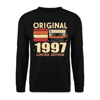 Anniversaire 1997 - Légendaire depuis 1997 Cadeau 1997 - Sweat-shirt Unisexe - noir - Devant - Alina (178cm) & Michal (187cm)