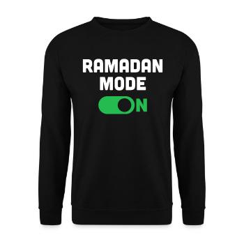 Ramadan Mode On - Unisex Sweatshirt - black - Front - Alina (178cm) & Michal (187cm)