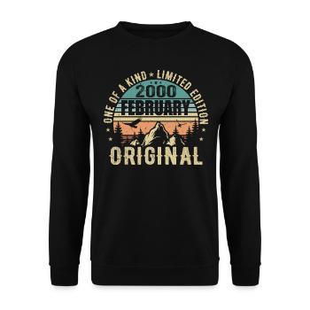 25e anniversaire Année originale Février 2000 - Sweat-shirt Unisexe - noir - Devant - Alina (178cm) & Michal (187cm)
