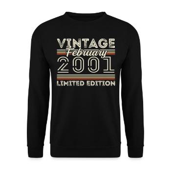 February 2001 Anniversary Gift - February 2001 - Unisex Sweatshirt - black - Front - Alina (178cm) & Michal (187cm)