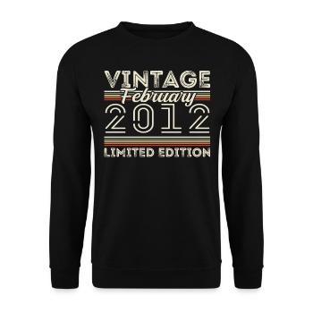 February 2012 Anniversary Gift - February 2012 - Unisex Sweatshirt - black - Front - Alina (178cm) & Michal (187cm)