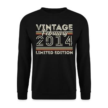 February 2014 Anniversary Gift - February 2014 - Unisex Sweatshirt - black - Front - Alina (178cm) & Michal (187cm)