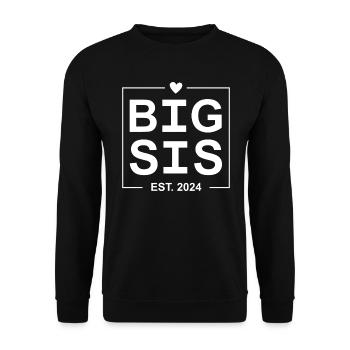 Big Sis Est 2024 - Unisex Pullover - Schwarz - Vorne - Alina (178cm) & Michal (187cm)