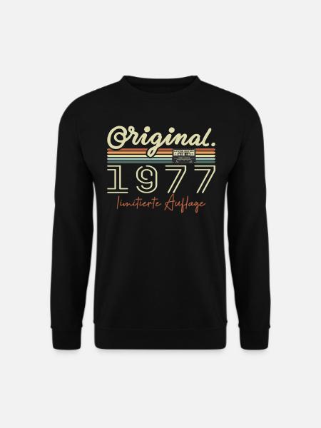Original 1977 Vintage 1977 Geburtstag Retro 1977 - Unisex Pullover - Schwarz