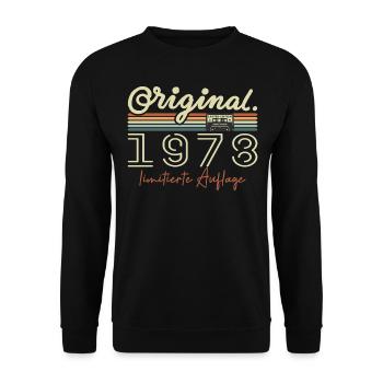 Original 1978 Vintage 1978 Birthday Retro 1978 - Unisex Sweatshirt - black - Front - Alina (178cm) & Michal (187cm)