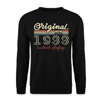 Original 1988 Vintage 1988 Geburtstag Retro 1988 - Unisex Pullover - Schwarz - Vorne - Alina (178cm) & Michal (187cm)