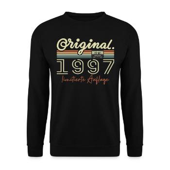 Original 1997 Millésime 1997 Anniversaire Rétro 1997 - Sweat-shirt Unisexe - noir - Devant - Alina (178cm) & Michal (187cm)