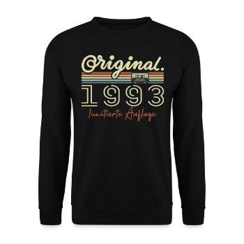 Original 1993 Vintage 1993 Birthday Retro 1993 - Unisex Sweatshirt - black - Front - Alina (178cm) & Michal (187cm)