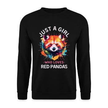 Panda roux coloré Drôle de dicton pour les femmes - Sweat-shirt Unisexe - noir - Devant - Alina (178cm) & Michal (187cm)
