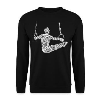 Gymnastics Gymnastics Ring Gymnastics Fingerprint Boys - Unisex Sweatshirt - black - Front - Alina (178cm) & Michal (187cm)