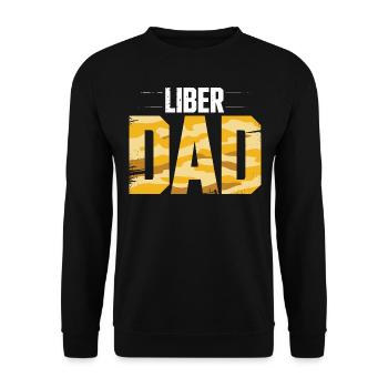 Humor Libertarian Camo Freedom Dad - Unisex Sweatshirt - black - Front - Alina (178cm) & Michal (187cm)